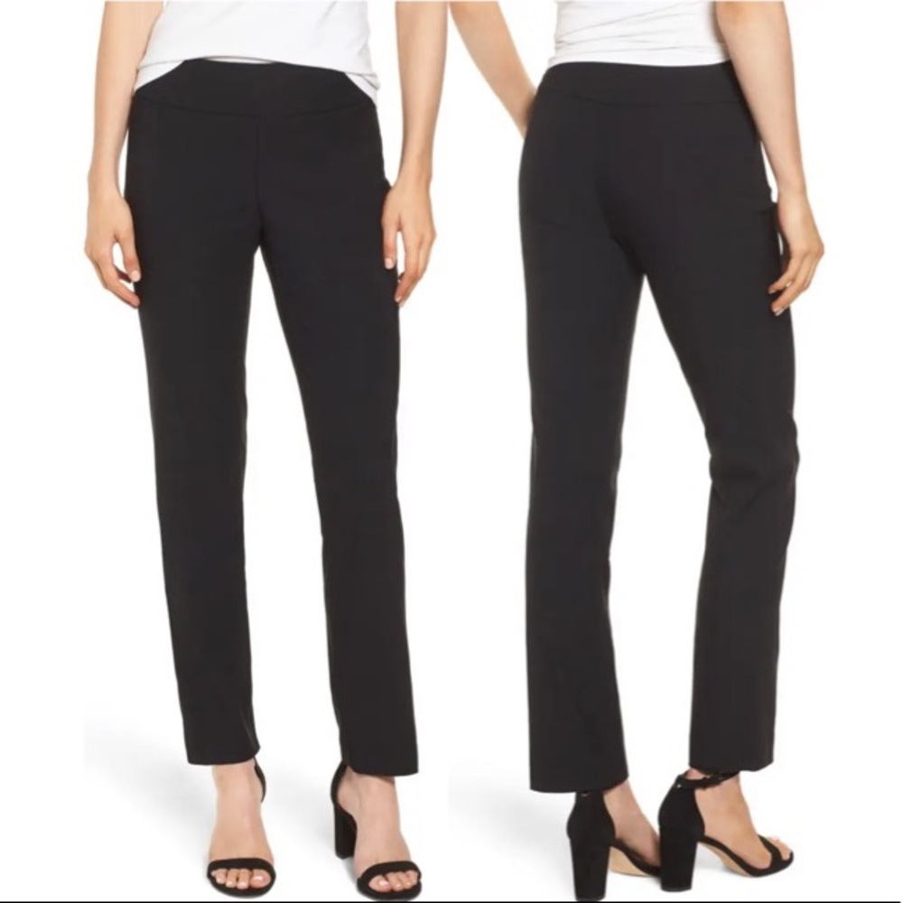 Nic+Zoe Black Wonderstretch Straight Leg Pants